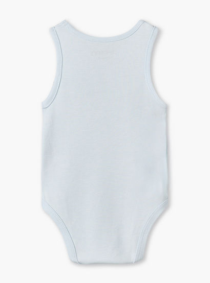 Pack of 5 Juniors Crew Neck Sleeveless Bodysuit with Hot Air Balloon Print-baby-boys-clothing-bodysuits-image-4