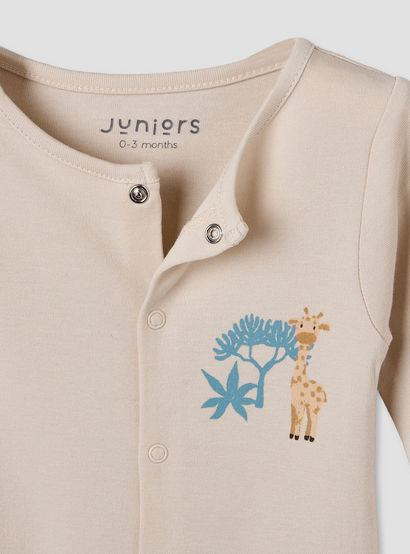 Pack of 3 Juniors Round Neck Long Sleeves Sleepsuit with Button Closure-baby-boys-clothing-nightwear-sleepsuits-image-6