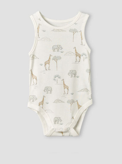 Pack of 5 Juniors Crew Neck Sleeveless Bodysuit with Safari Print-baby-boys-clothing-bodysuits-image-2