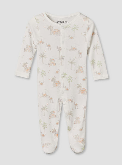 Pack of 3 Juniors Round Neck Long Sleeves Sleepsuit with Button Closure-baby-boys-clothing-nightwear-sleepsuits-image-4