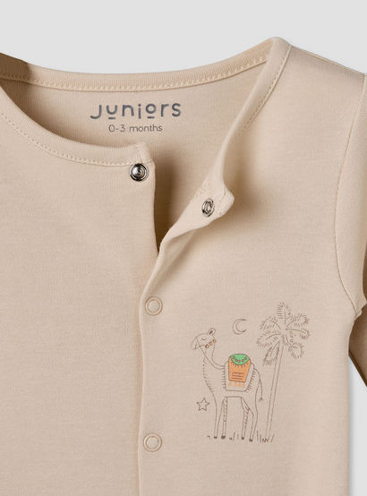 Pack of 3 Juniors Round Neck Long Sleeves Sleepsuit with Button Closure-baby-boys-clothing-nightwear-sleepsuits-image-6