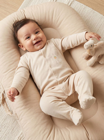 Pack of 3 Juniors Round Neck Long Sleeves Sleepsuit with Button Closure-baby-boys-clothing-nightwear-sleepsuits-image-2