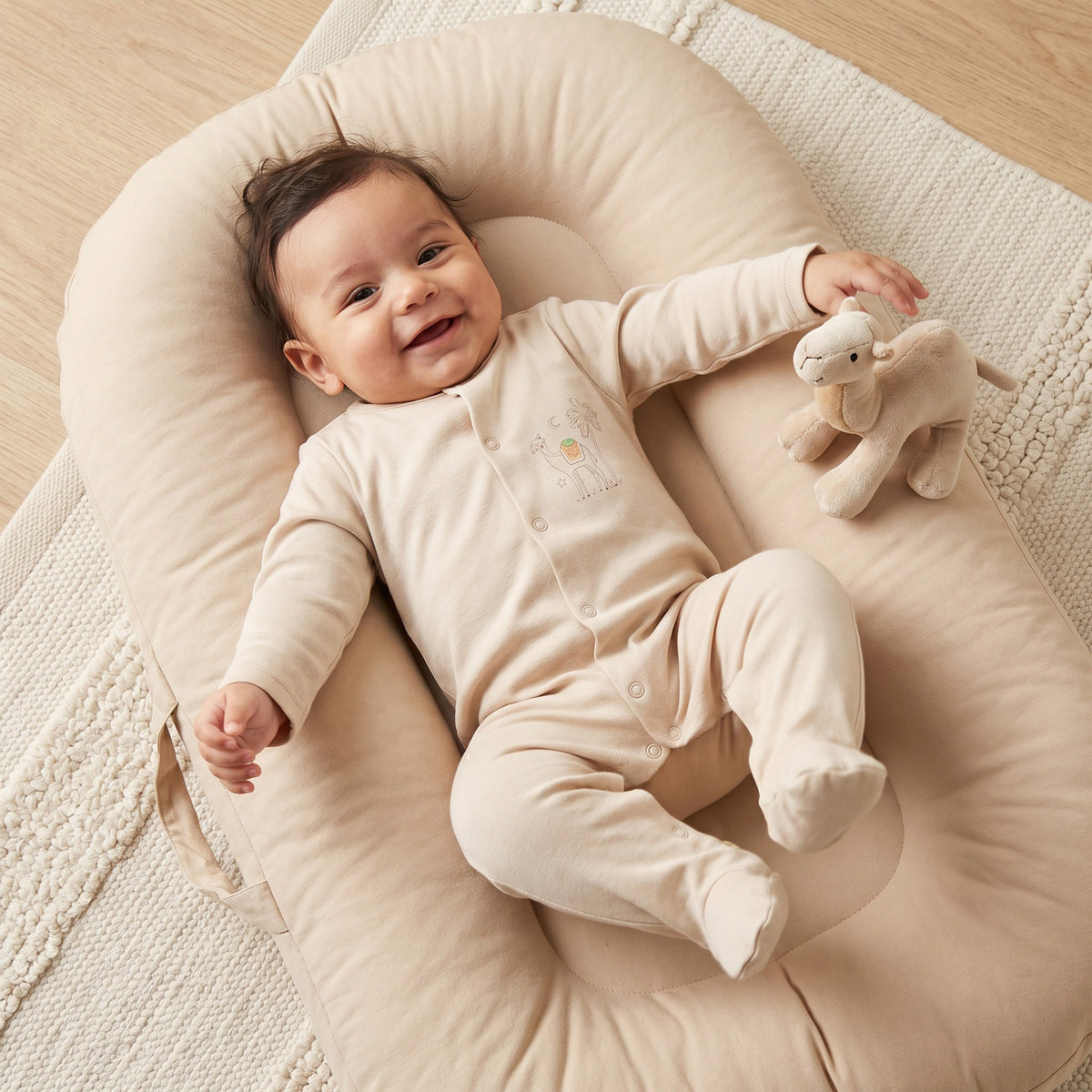 Pack of 3 Juniors Round Neck Long Sleeves Sleepsuit with Button Closure