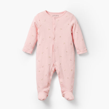 Pack of 5 Juniors Round Neck Long Sleeves Sleepsuits with Fairy Print