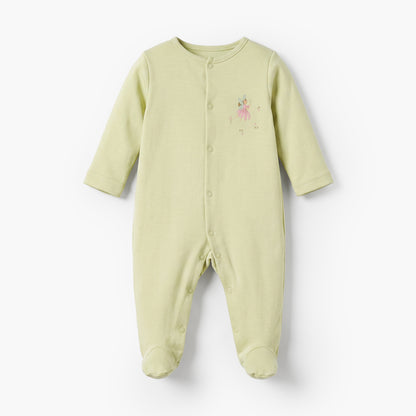 Pack of 5 Juniors Round Neck Long Sleeves Sleepsuits with Fairy Print