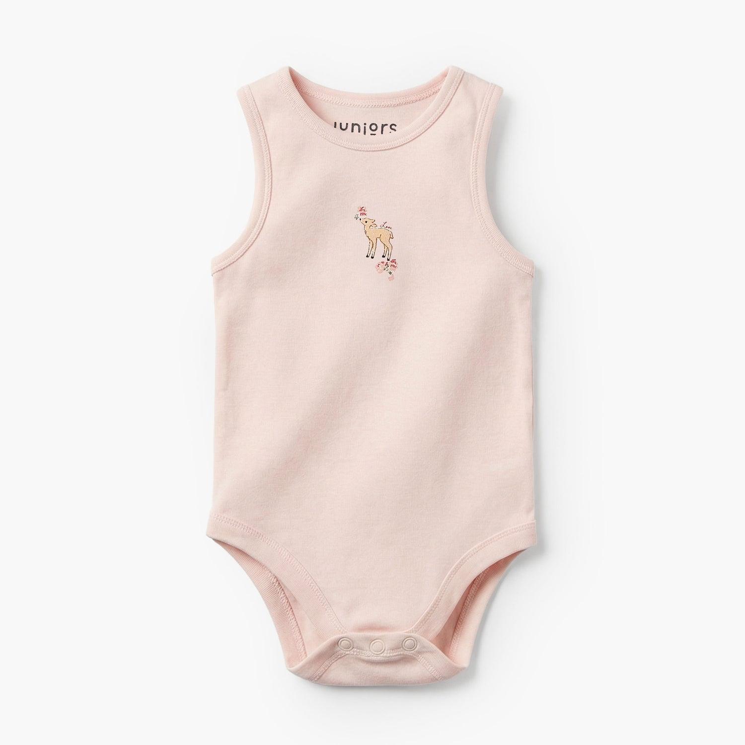 Pack of 7Juniors Bamboo Round Neck Sleeveless Bodysuit with Assorted Print