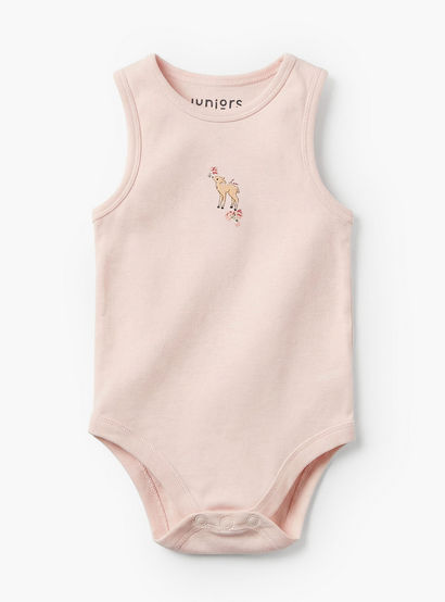 Pack of 7Juniors Bamboo Round Neck Sleeveless Bodysuit with Assorted Print-baby-girls-clothing-bodysuits-image-3