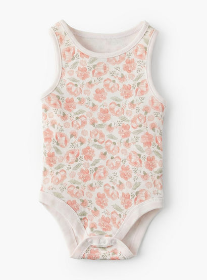 Pack of 7Juniors Bamboo Round Neck Sleeveless Bodysuit with Assorted Print-baby-girls-clothing-bodysuits-image-4