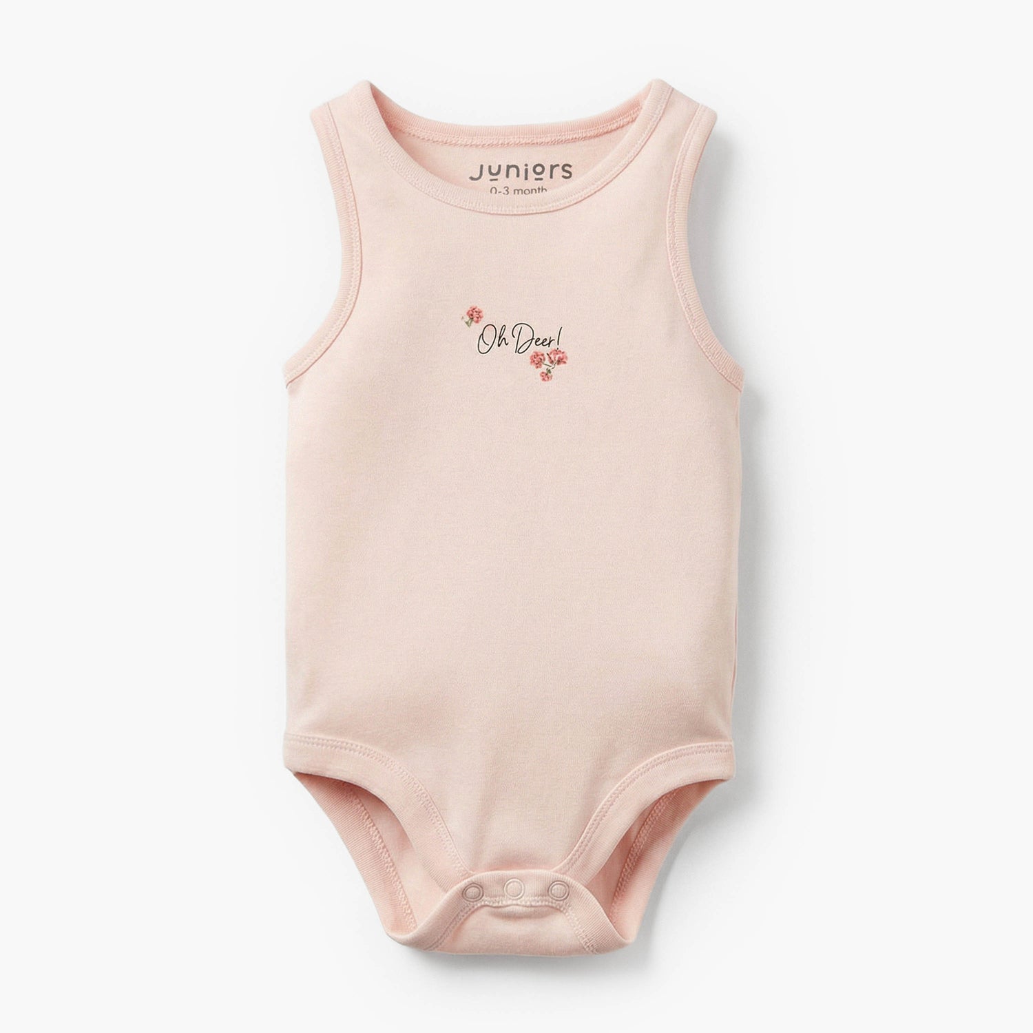 Pack of 7Juniors Bamboo Round Neck Sleeveless Bodysuit with Assorted Print