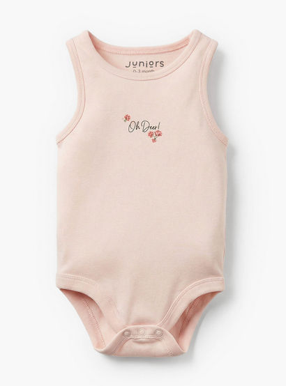 Pack of 7Juniors Bamboo Round Neck Sleeveless Bodysuit with Assorted Print-baby-girls-clothing-bodysuits-image-6
