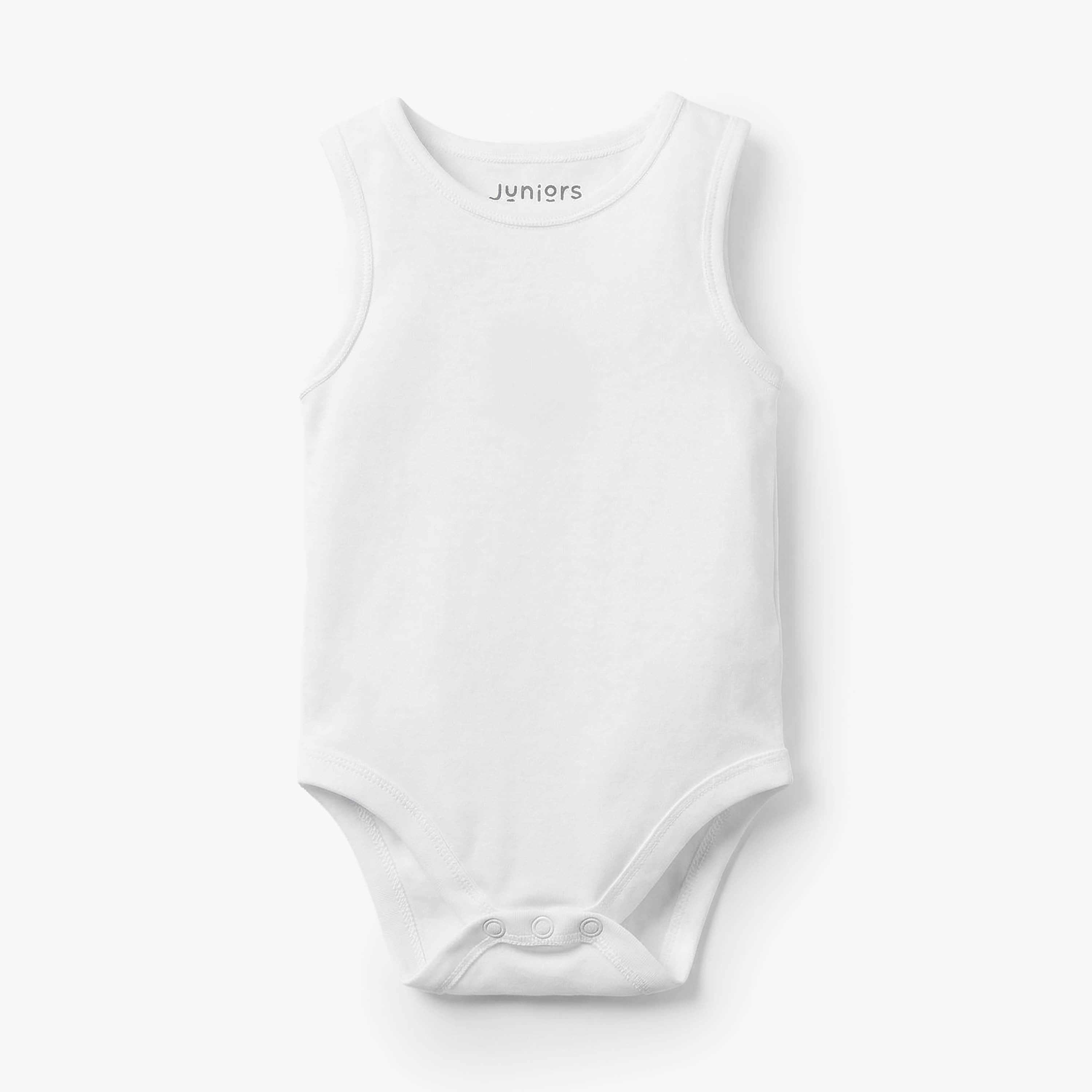 Pack of 7Juniors Bamboo Round Neck Sleeveless Bodysuit with Assorted Print