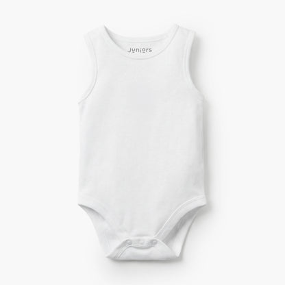 Pack of 7Juniors Bamboo Round Neck Sleeveless Bodysuit with Assorted Print