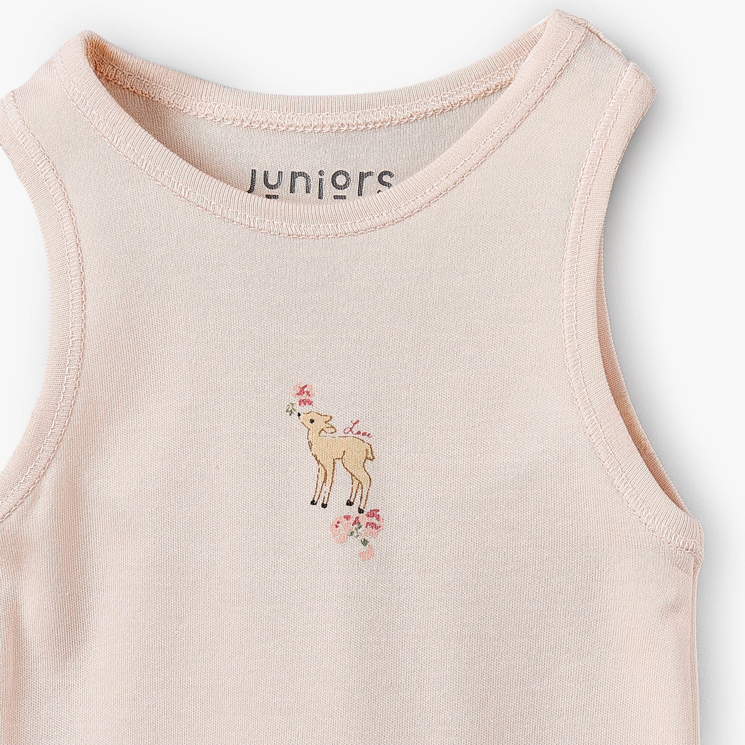 Pack of 7Juniors Bamboo Round Neck Sleeveless Bodysuit with Assorted Print