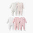Pack of 5 Juniors Cotton Crew Neck Long Sleeves Sleepsuit with Snap Button Closure