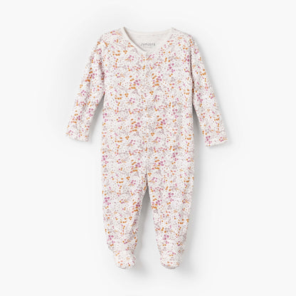 Pack of 5 Juniors Cotton Crew Neck Long Sleeves Sleepsuit with Snap Button Closure