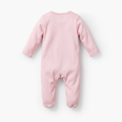 Pack of 5 Juniors Cotton Crew Neck Long Sleeves Sleepsuit with Snap Button Closure