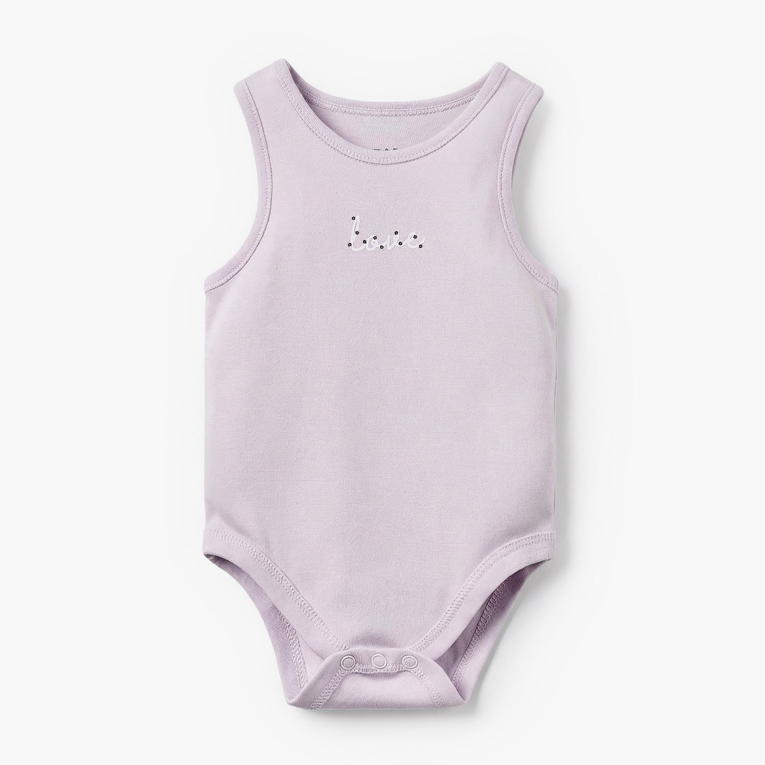 Pack of 7 Juniors Bamboo Cotton Round Neck Sleeveless Bodysuit with Floral Print