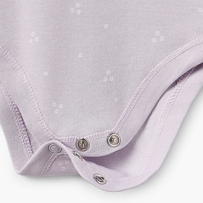 Pack of 7 Juniors Bamboo Cotton Round Neck Sleeveless Bodysuit with Floral Print