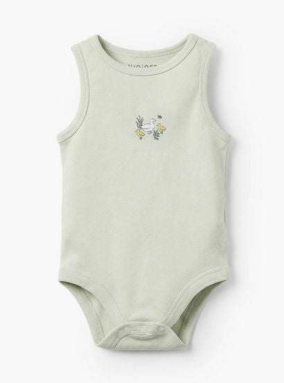 Pack of 7 Juniors Crew Neck Sleeveless Bodysuit with Duck Print-baby-boys-clothing-bodysuits-image-2