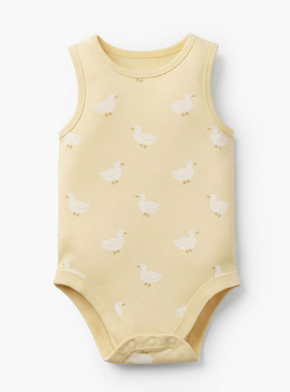 Pack of 7 Juniors Crew Neck Sleeveless Bodysuit with Duck Print-baby-boys-clothing-bodysuits-image-5
