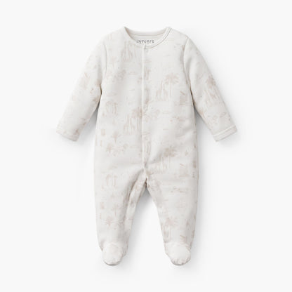 Pack of 5 Juniors Crew Neck Long Sleeves Sleepsuit with Safari Print