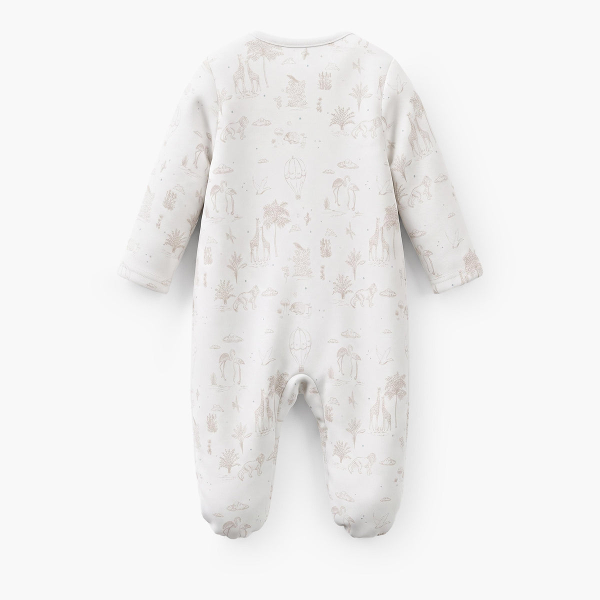 Pack of 5 Juniors Crew Neck Long Sleeves Sleepsuit with Safari Print