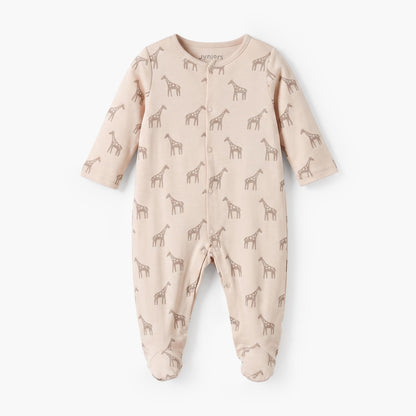 Pack of 5 Juniors Crew Neck Long Sleeves Sleepsuit with Safari Print