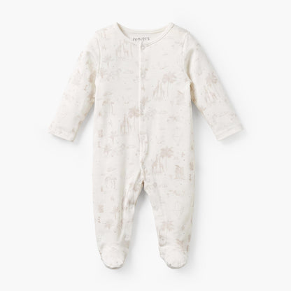 Pack of 5 Juniors Crew Neck Long Sleeves Sleepsuit with Safari Print
