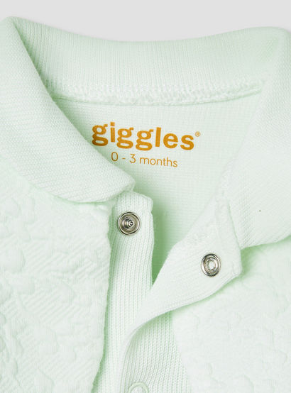 Giggles Collared Neck Sleepsuit with Snap Button Closure - Cotton - Long Sleeves-baby-girls-clothing-nightwear-sleepsuits-image-4