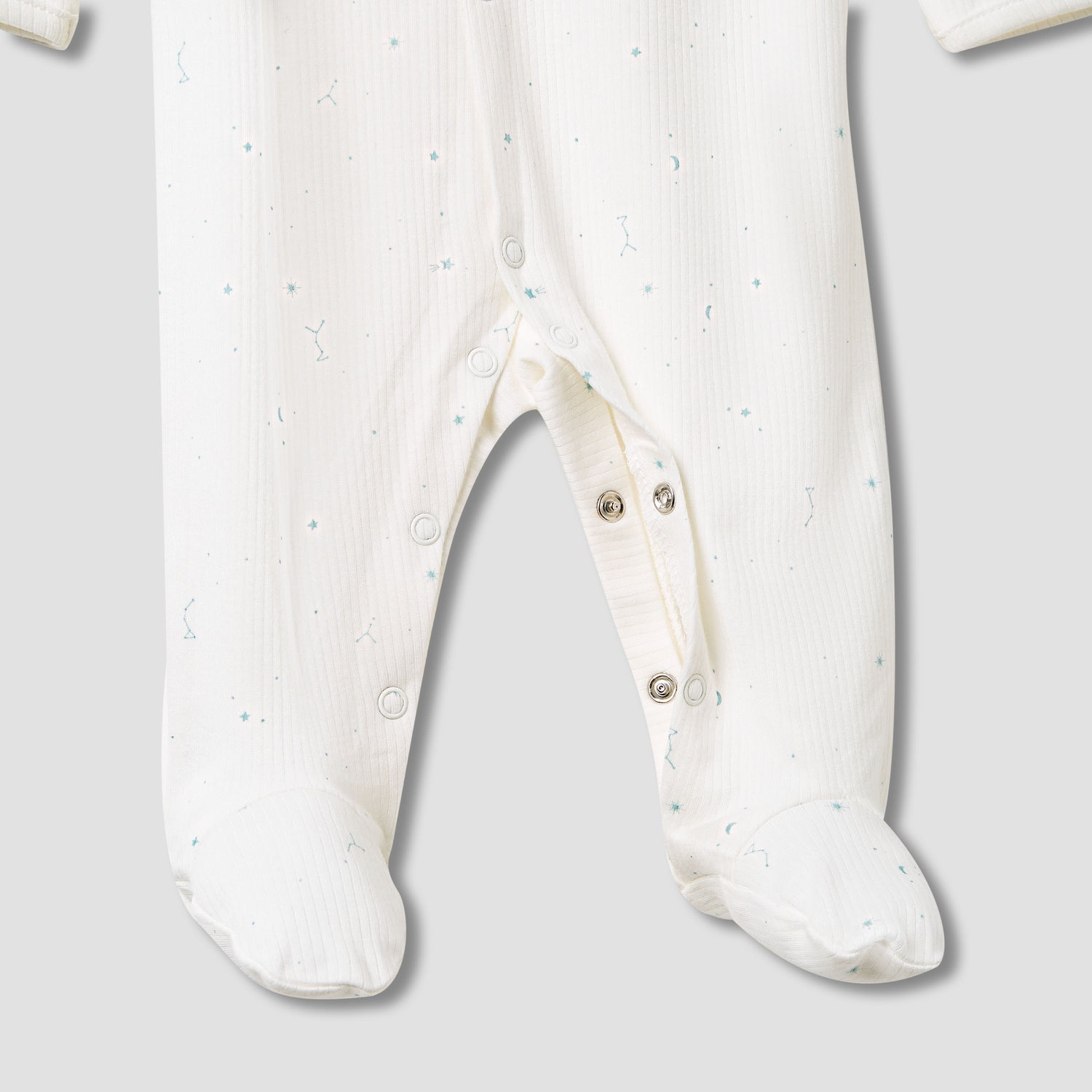 Juniors Round Neck Sleepsuit with Snap Button Closure - Long Sleeves - Set of 2
