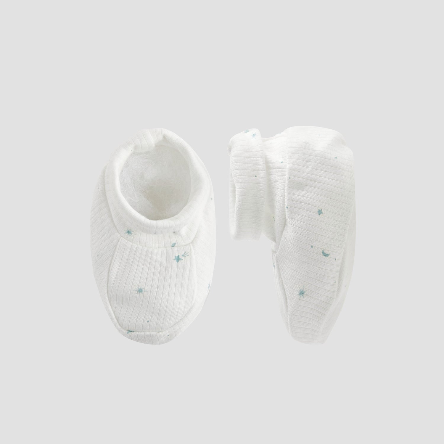 Juniors Boys Booties with Ribbed Texture - Soft Fabric - Set of 2