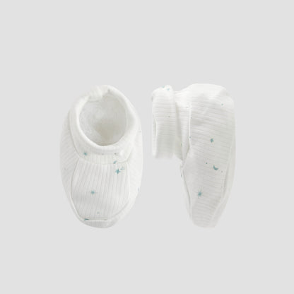 Juniors Boys Booties with Ribbed Texture - Soft Fabric - Set of 2