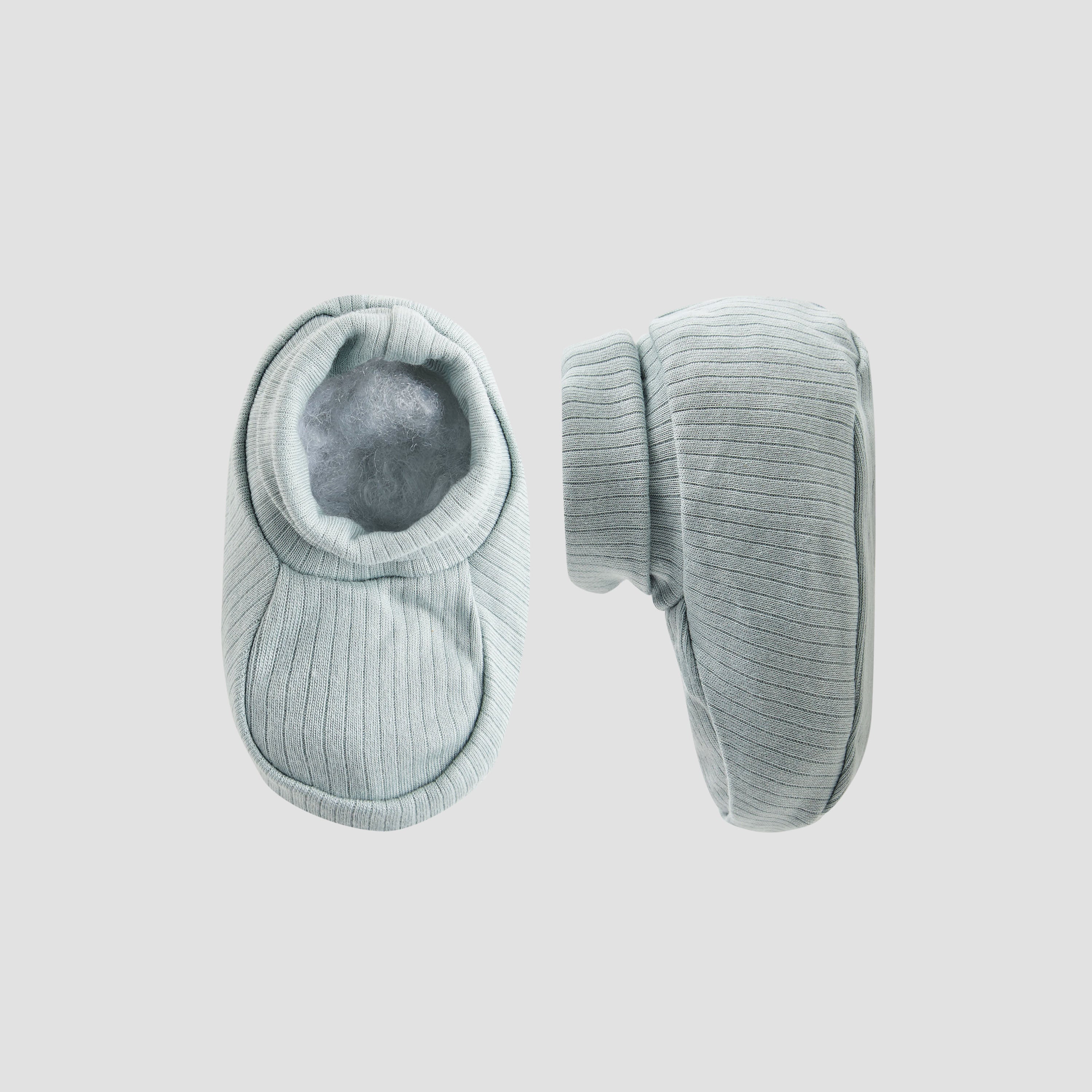 Juniors Boys Booties with Ribbed Texture - Soft Fabric - Set of 2