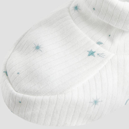 Juniors Boys Booties with Ribbed Texture - Soft Fabric - Set of 2