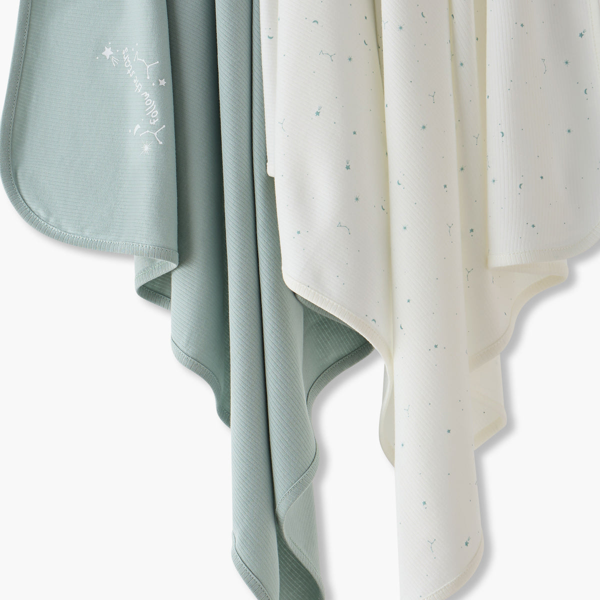Pack of 2 Juniors Receiving Blanket with Celestial Print