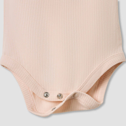 Juniors Round Neck Bodysuit with Snap Button Closure - Short Sleeves - Set of 2