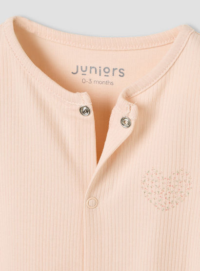 Juniors Round Neck Sleepsuit with Snap Button Closure - Long Sleeves - Set of 2-baby-girls-clothing-nightwear-sleepsuits-image-5