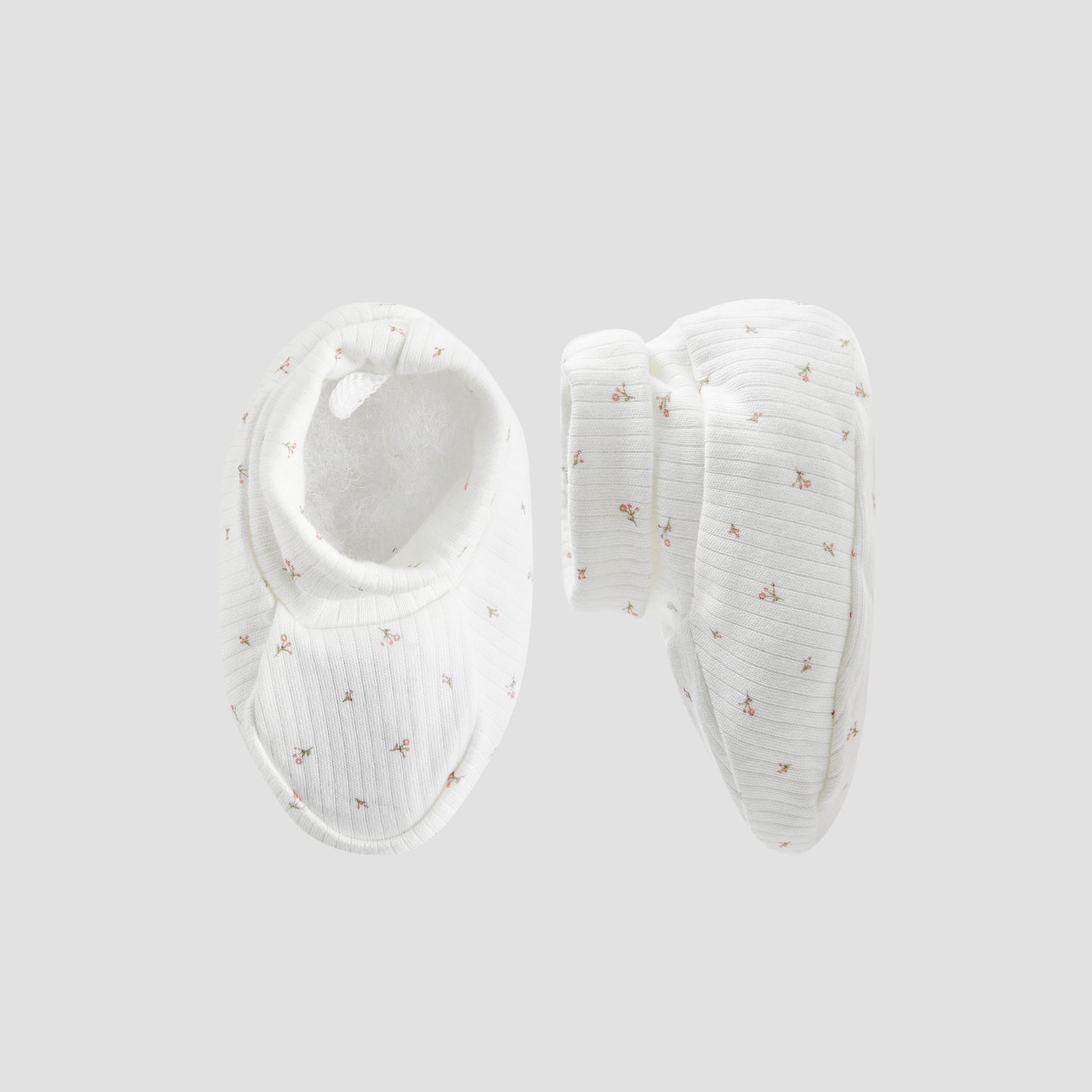 Juniors Girls Booties with Ribbed Texture - Soft Fabric - Set of 2