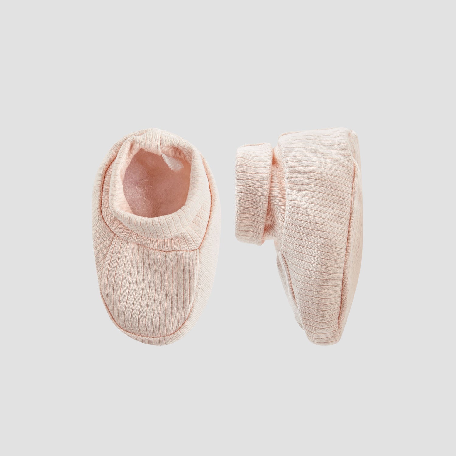 Juniors Girls Booties with Ribbed Texture - Soft Fabric - Set of 2