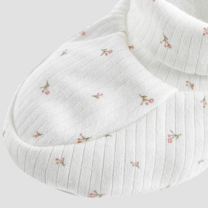 Juniors Girls Booties with Ribbed Texture - Soft Fabric - Set of 2