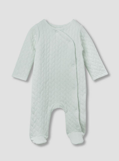 Juniors Jacquard Textured Sleepsuit with Long Sleeves-baby-girls-clothing-nightwear-sleepsuits-image-1