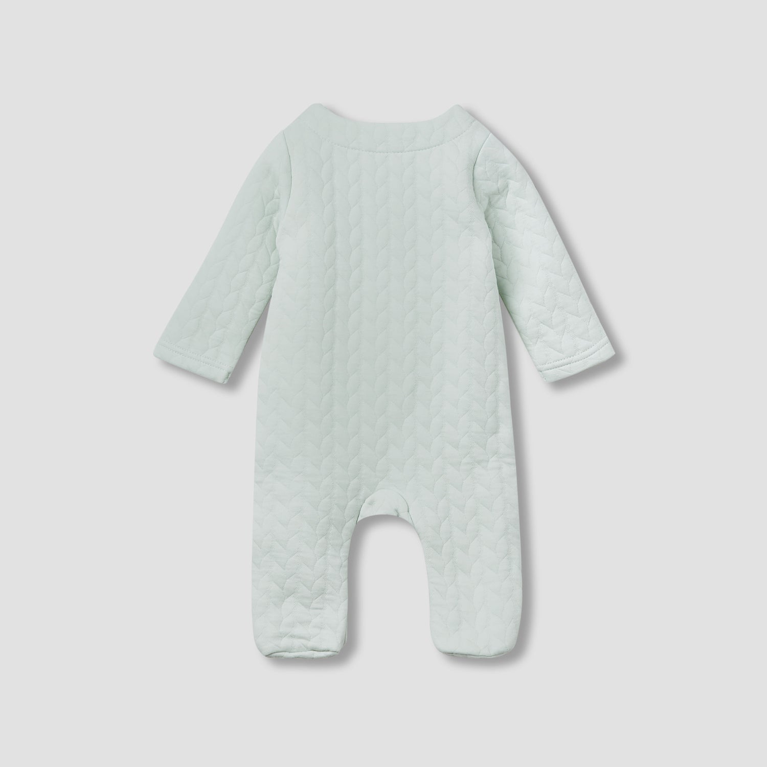 Juniors Jacquard Textured Sleepsuit with Long Sleeves