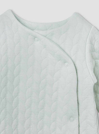 Juniors Jacquard Textured Sleepsuit with Long Sleeves-baby-girls-clothing-nightwear-sleepsuits-image-3