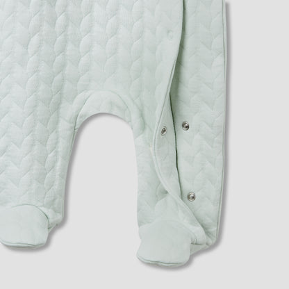 Juniors Jacquard Textured Sleepsuit with Long Sleeves