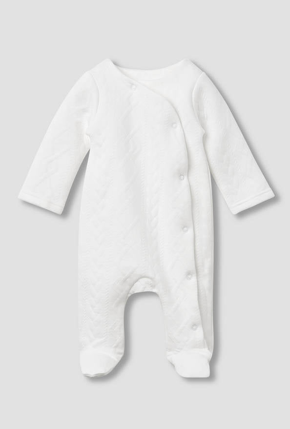 Juniors Jacquard Textured Sleepsuit with Long Sleeves