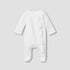 Juniors Jacquard Textured Sleepsuit with Long Sleeves - White / 9-12 mths