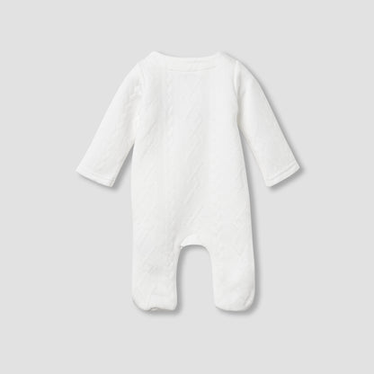 Juniors Jacquard Textured Sleepsuit with Long Sleeves