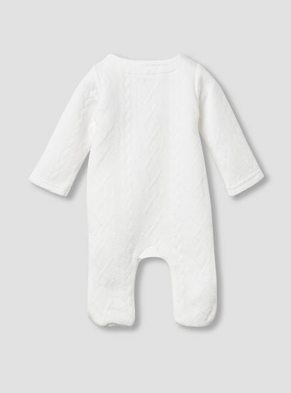Juniors Jacquard Textured Sleepsuit with Long Sleeves-baby-girls-clothing-nightwear-sleepsuits-image-2