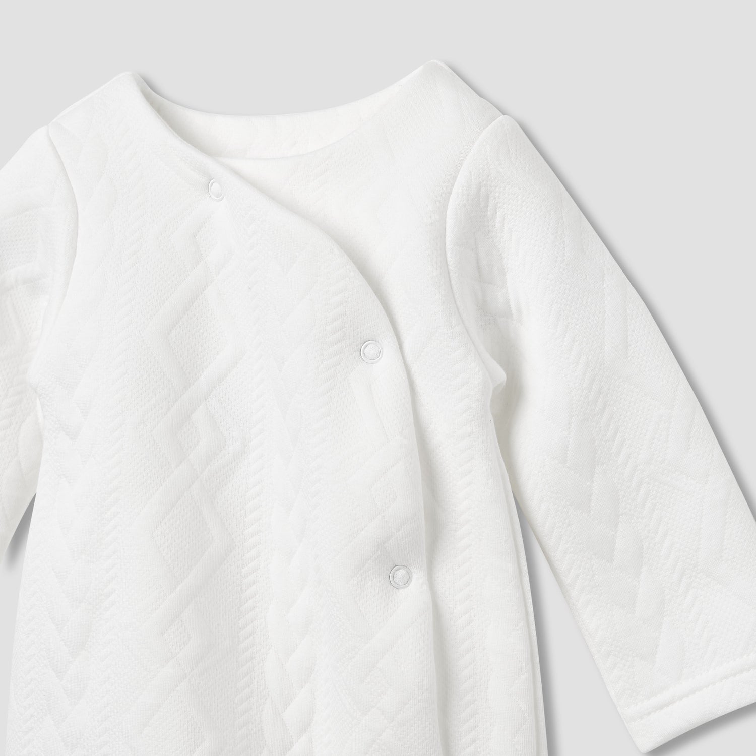 Juniors Jacquard Textured Sleepsuit with Long Sleeves