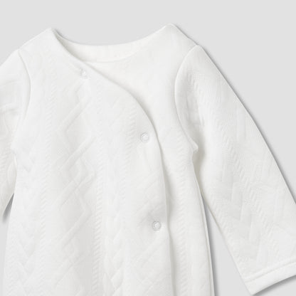Juniors Jacquard Textured Sleepsuit with Long Sleeves